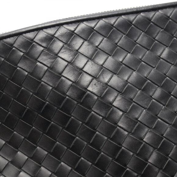 Bottega Veneta Intrecciato leather clutch bag black - Picture 8 of 9